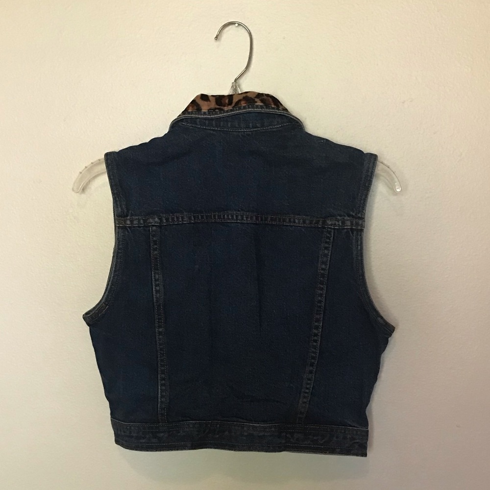 Leopard Print Denim Jacket - image 2